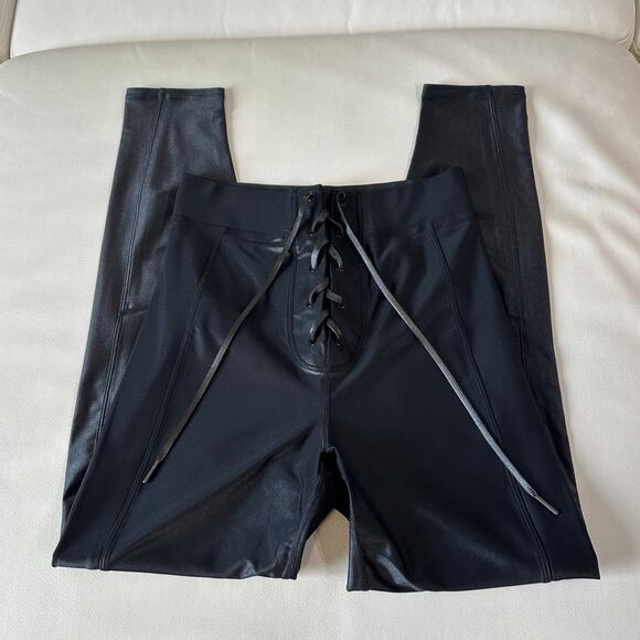 Good American Pants - Good American Faux Leather Lace Up Leggings
